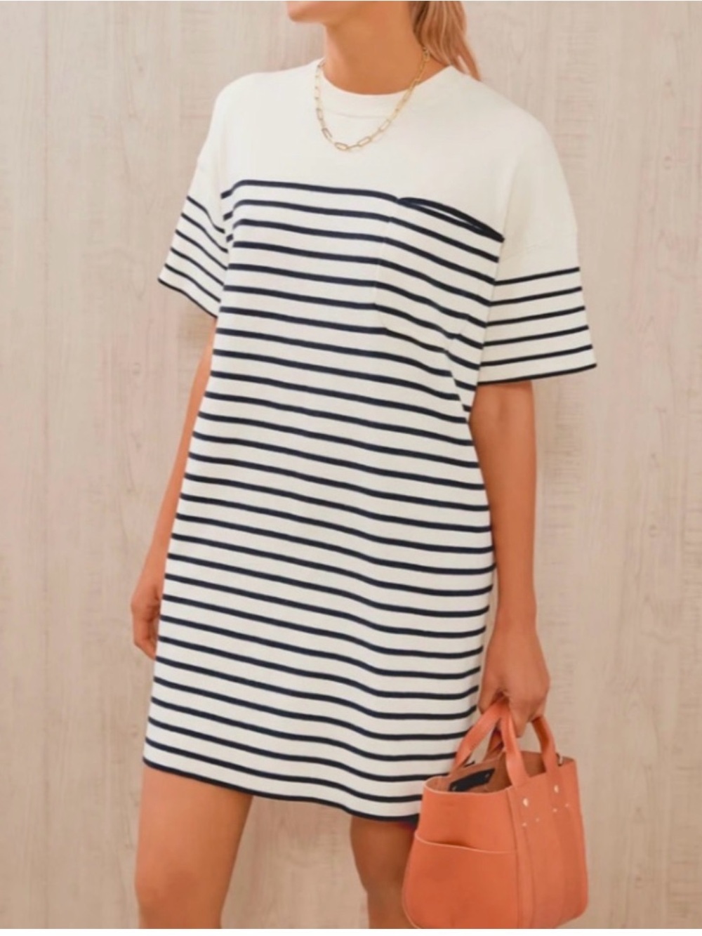 Tuckernuck Navy and White Striped Mini Dress